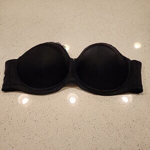 ashley stewart butterfly bra 40DDD Black Underwire Very Padded Strapless
